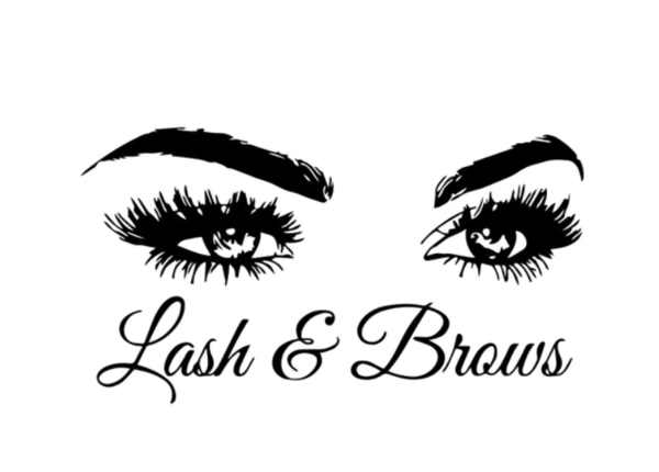 Wandtattoo für Kosmetik Studio "Lash & Brows"